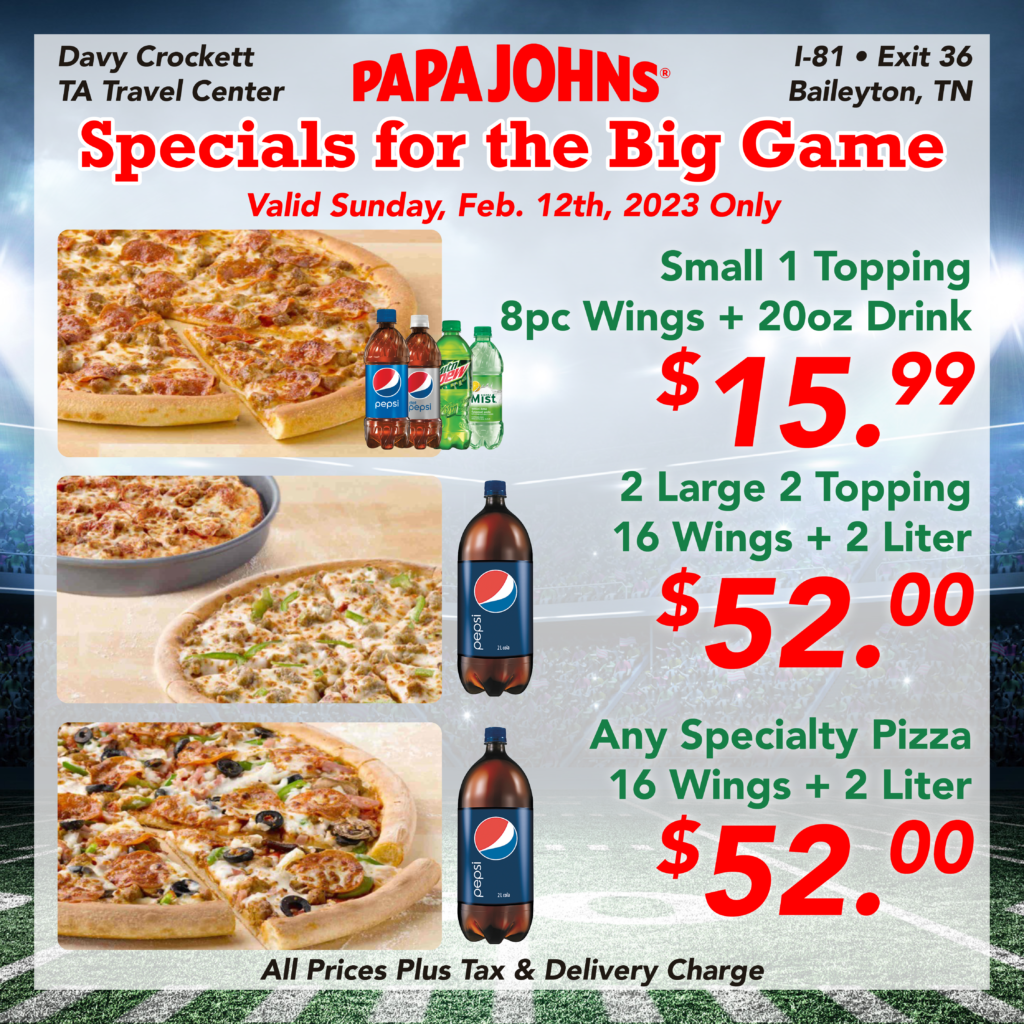 Papa Johns Pizza in Pigeon Forge, Tennessee